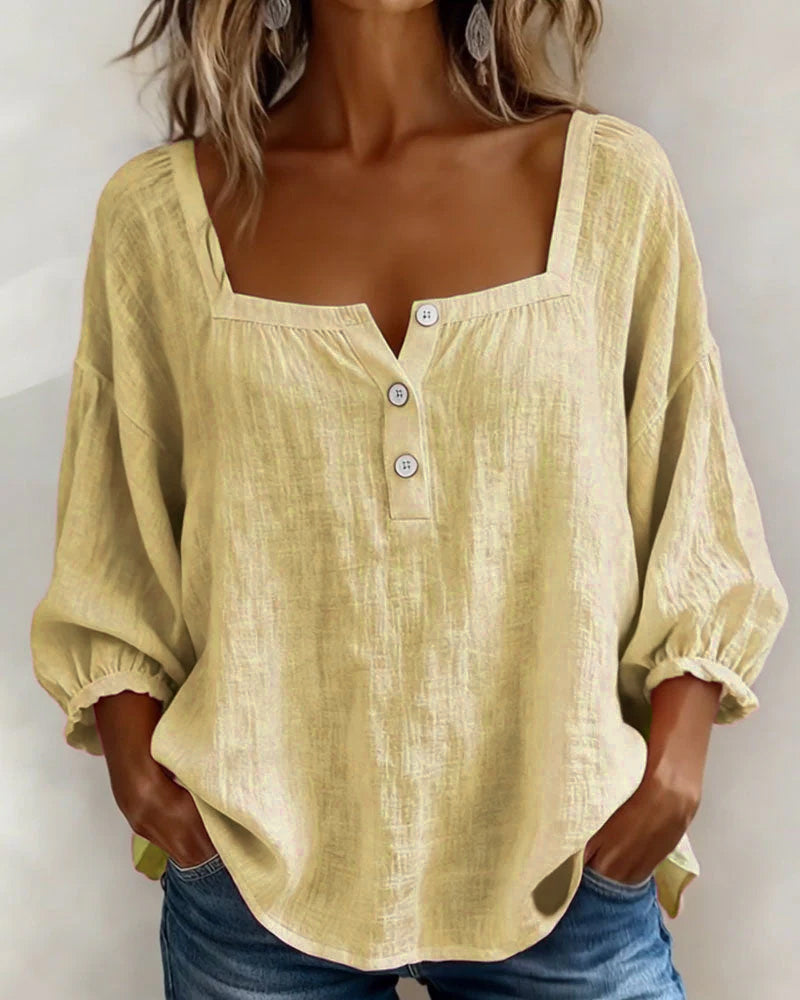 Ines Paris | Blouse femme effet lin légère pour l'été