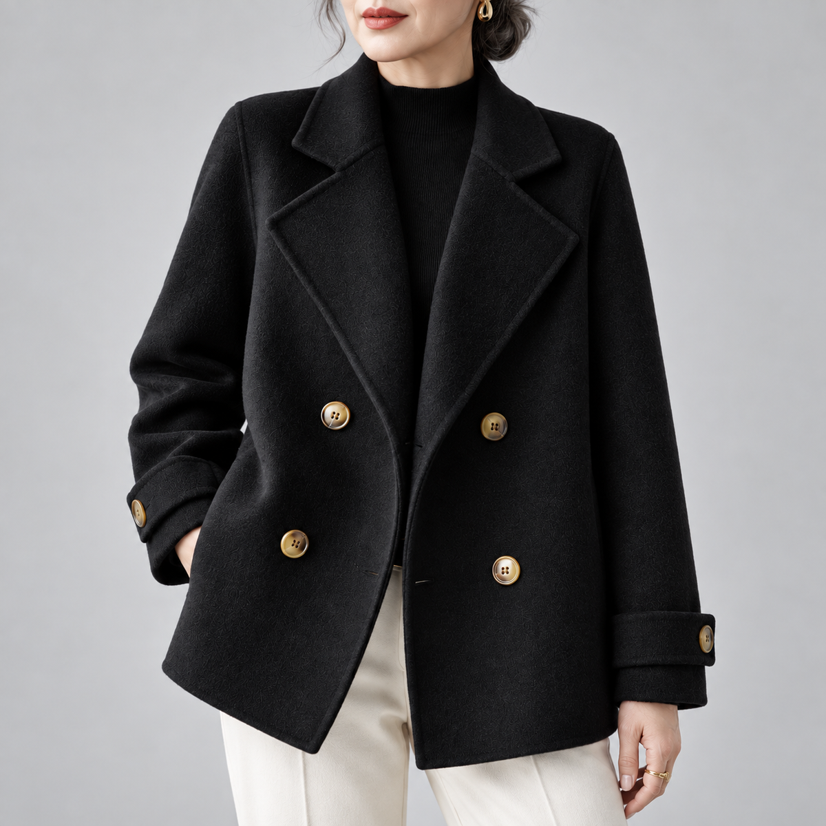Ines Paris | Manteau femme effet cachemire à boutons