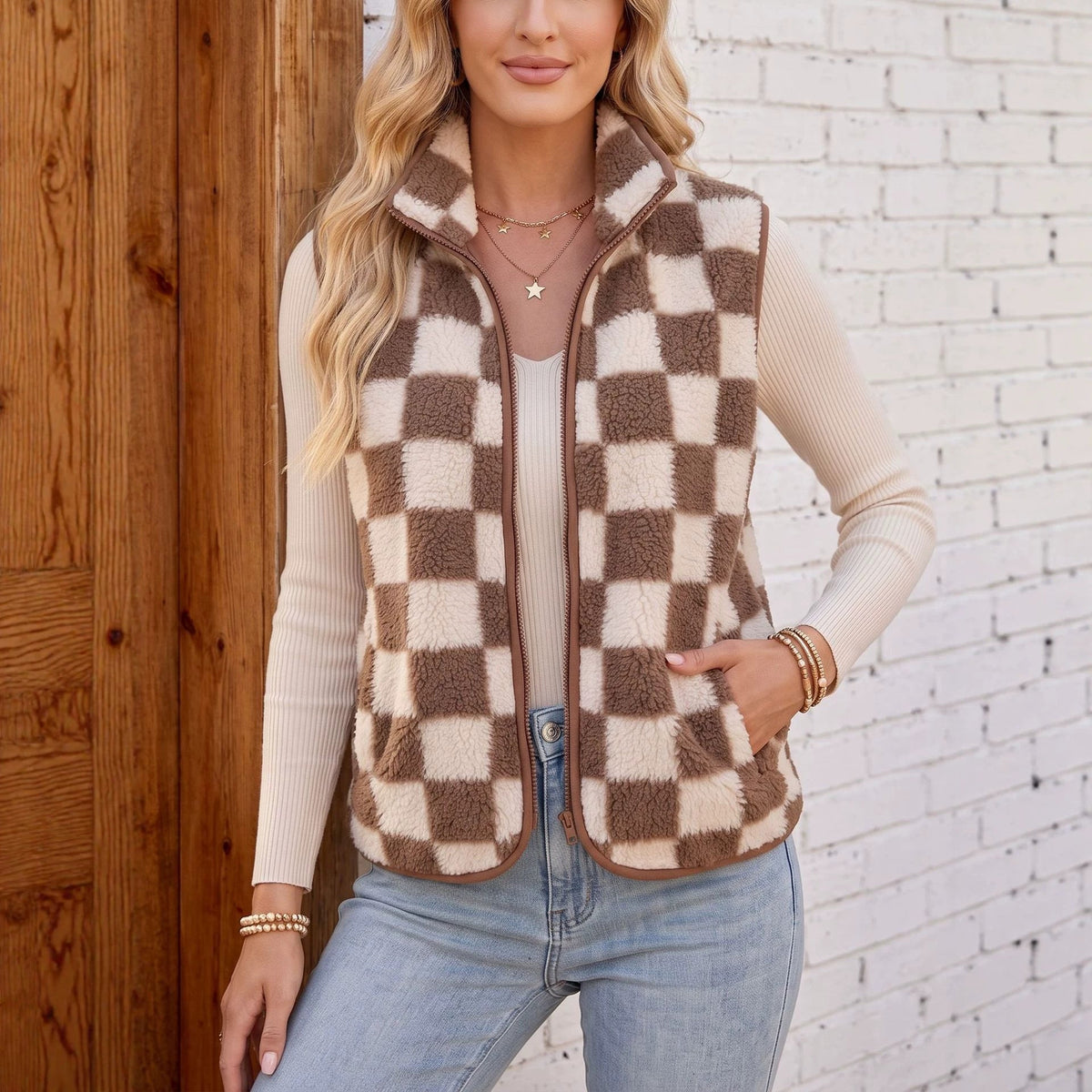 Ines Paris | Ensemble Femme avec Gilet Assorti – Chaud et Élégant