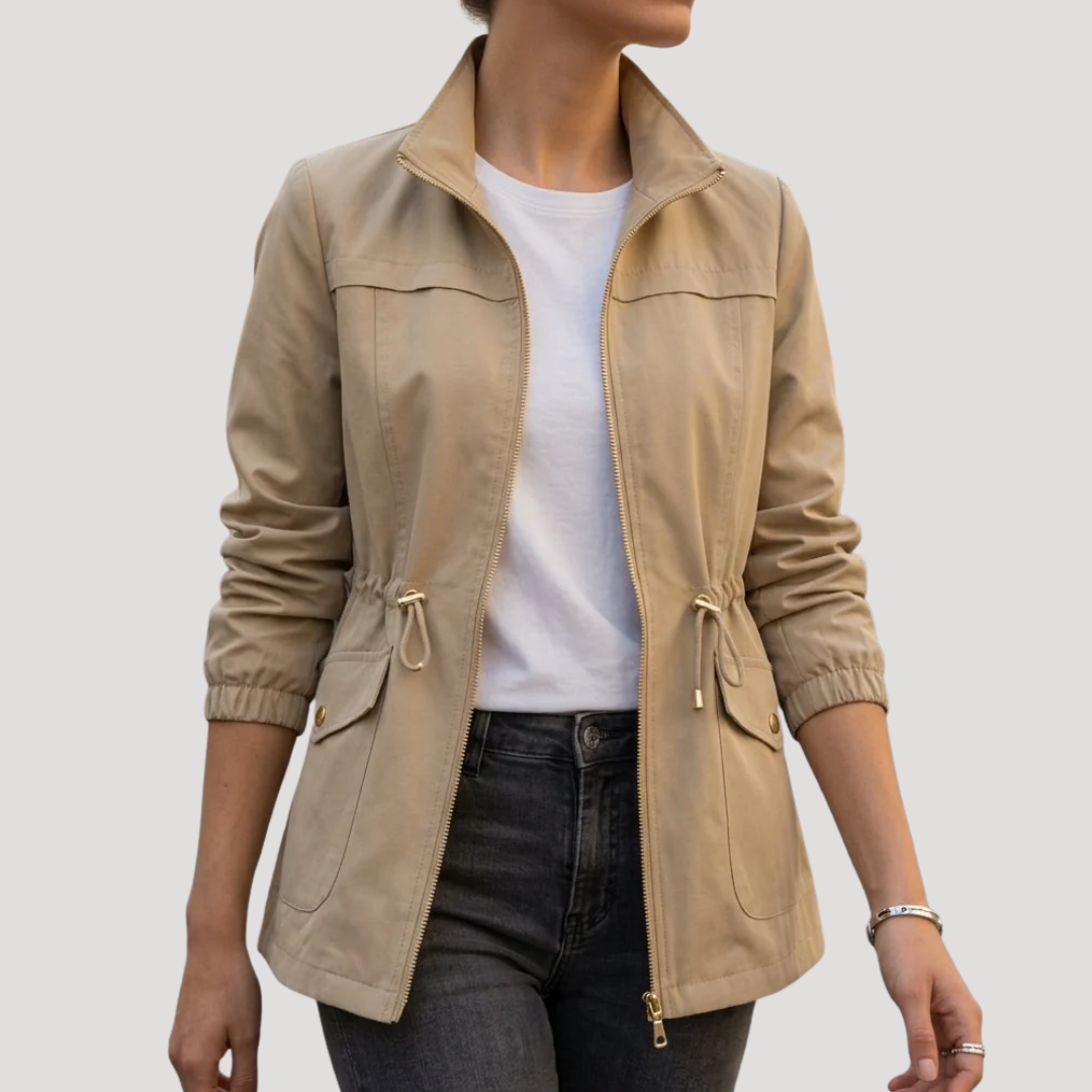 Ines Paris | Veste Utilitaire Femme Taille Ajustable Col Montant