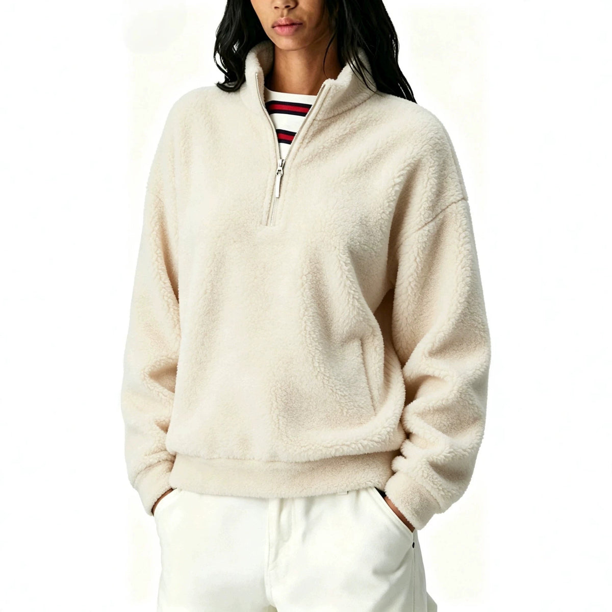 Ines Paris | Sweat Zippé Femme Doublure Polaire – Chaud et Confortable