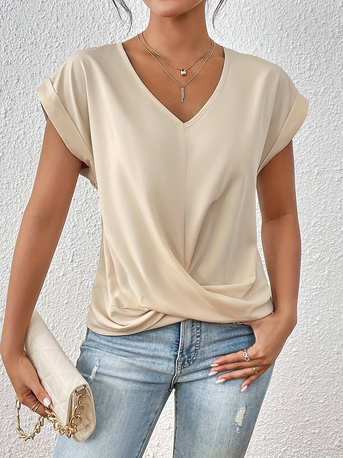 Ines Paris | T-shirt femme col cœur légèrement extensible