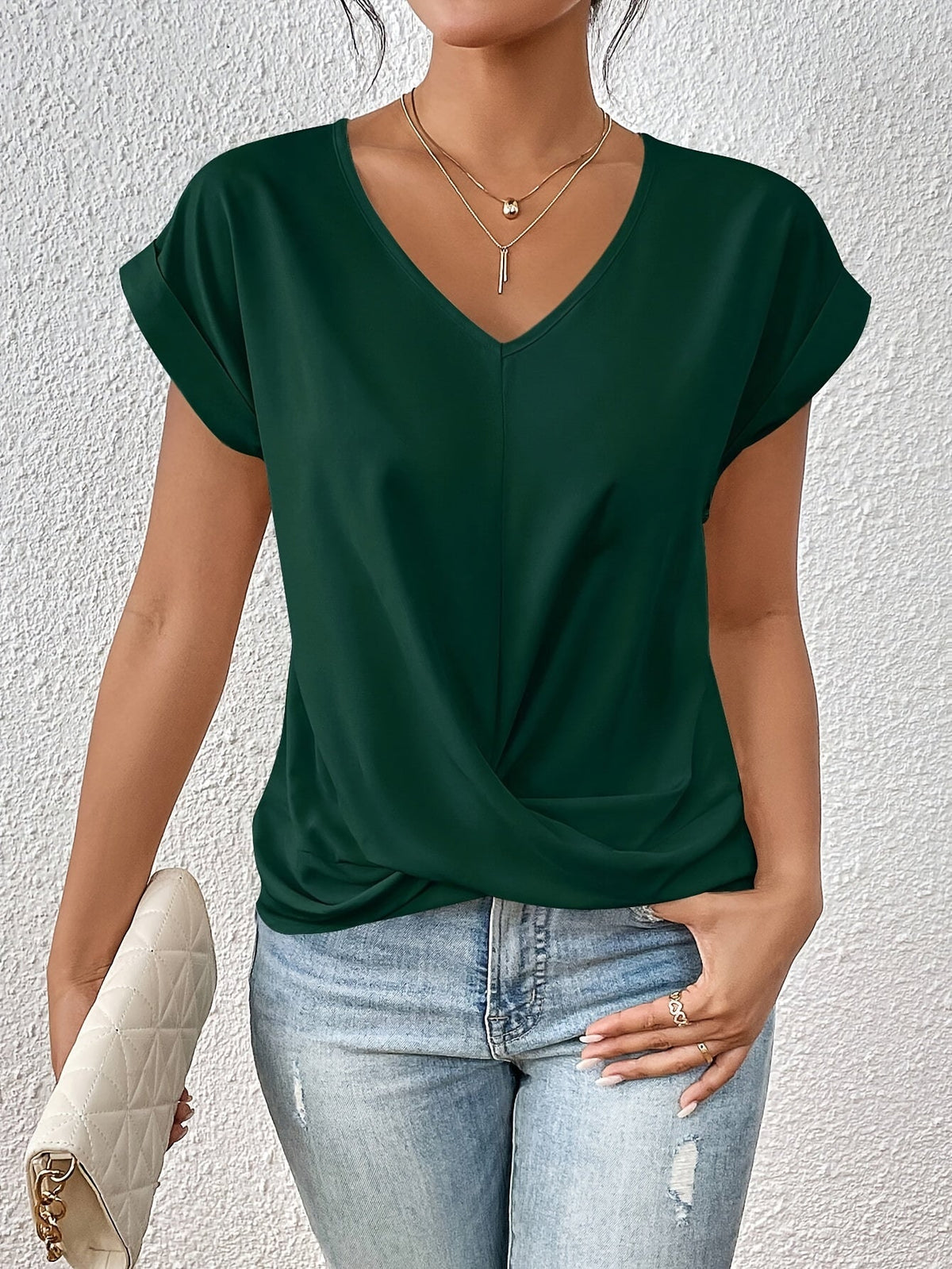 Ines Paris | T-shirt femme col cœur légèrement extensible
