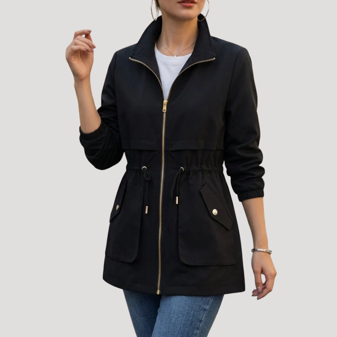 Ines Paris | Veste Utilitaire Femme Taille Ajustable Col Montant