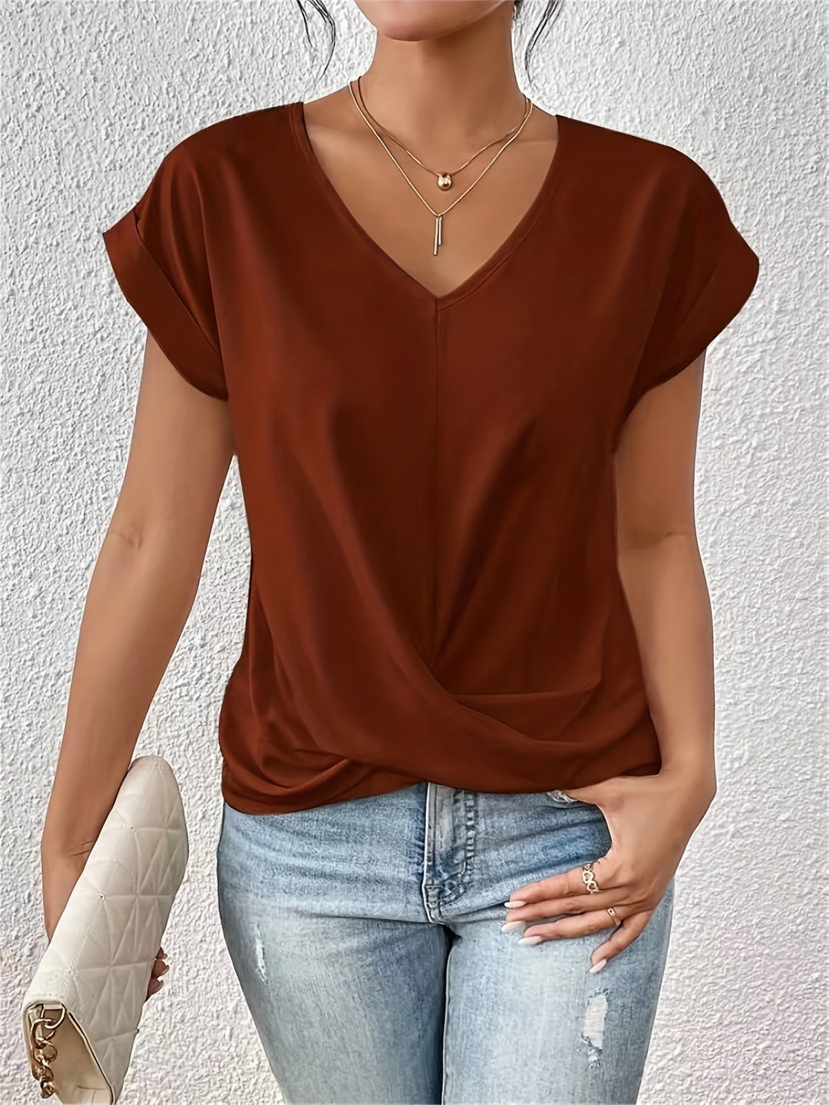Ines Paris | T-shirt femme col cœur légèrement extensible