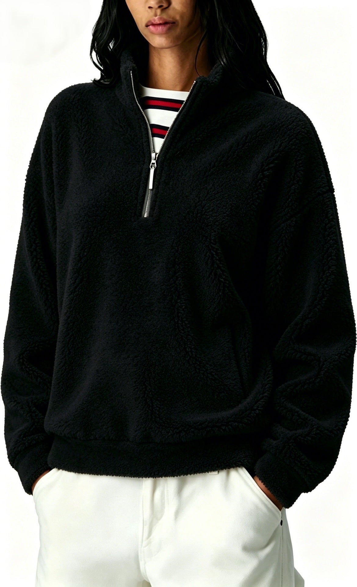 Ines Paris | Sweat Zippé Femme Doublure Polaire – Chaud et Confortable