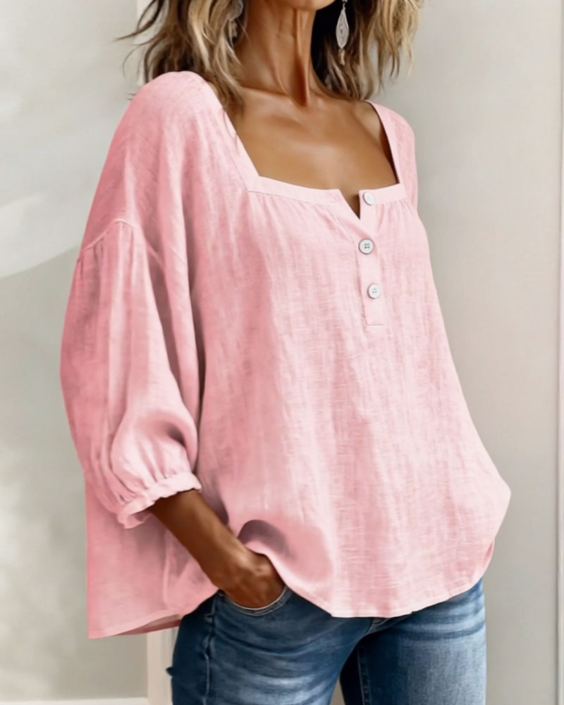 Ines Paris | Blouse femme effet lin légère pour l'été