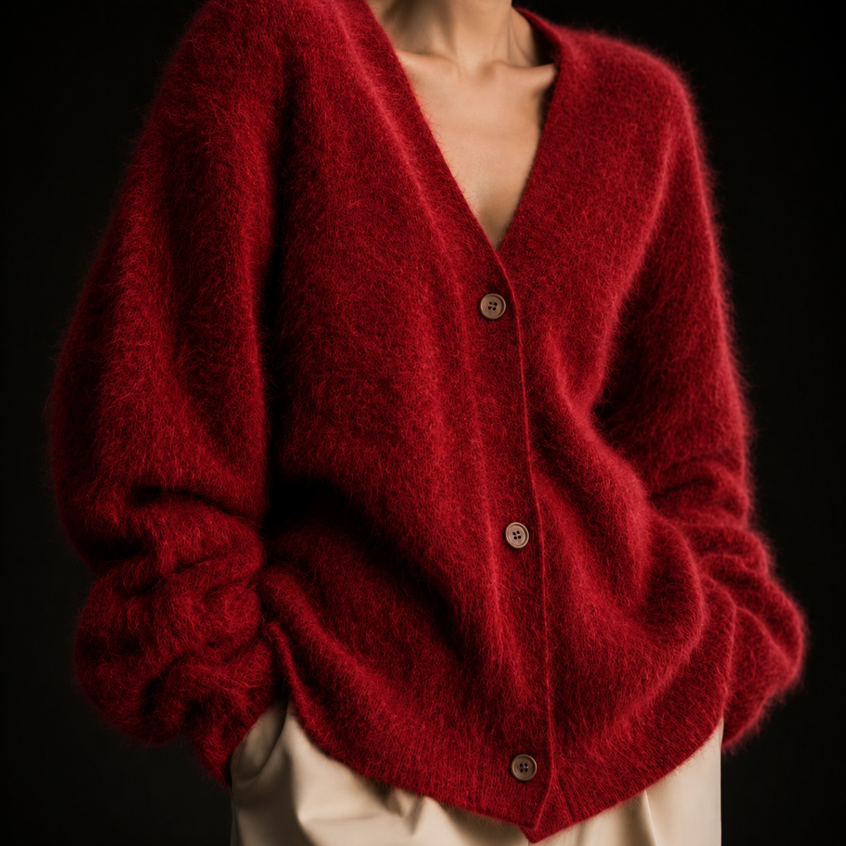 Ines Paris | Cardigan femme effet cachemire à boutons