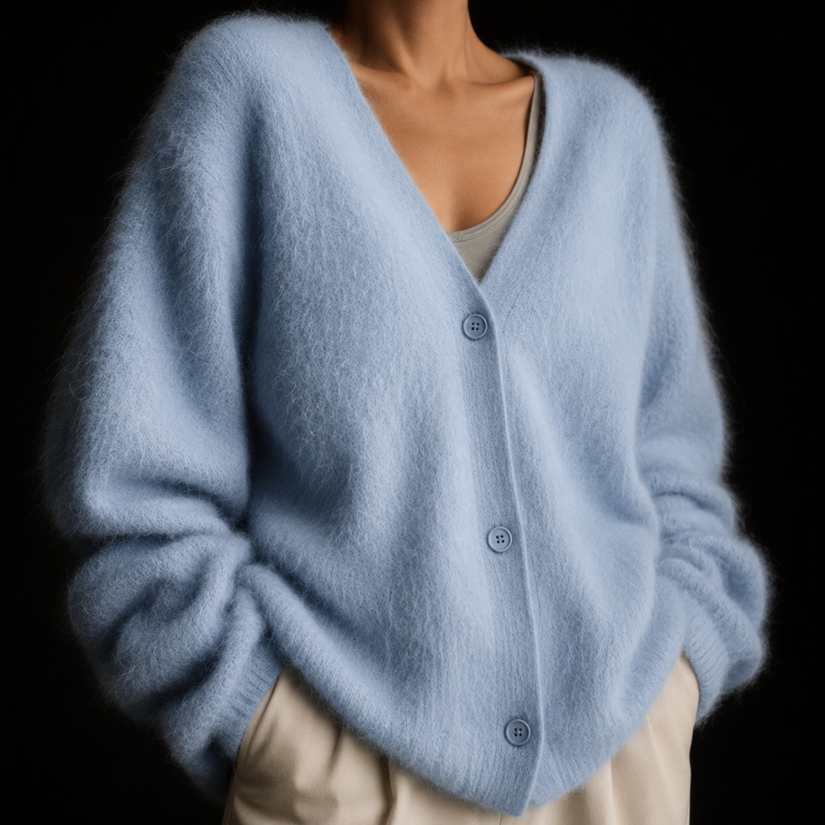 Ines Paris | Cardigan femme effet cachemire à boutons