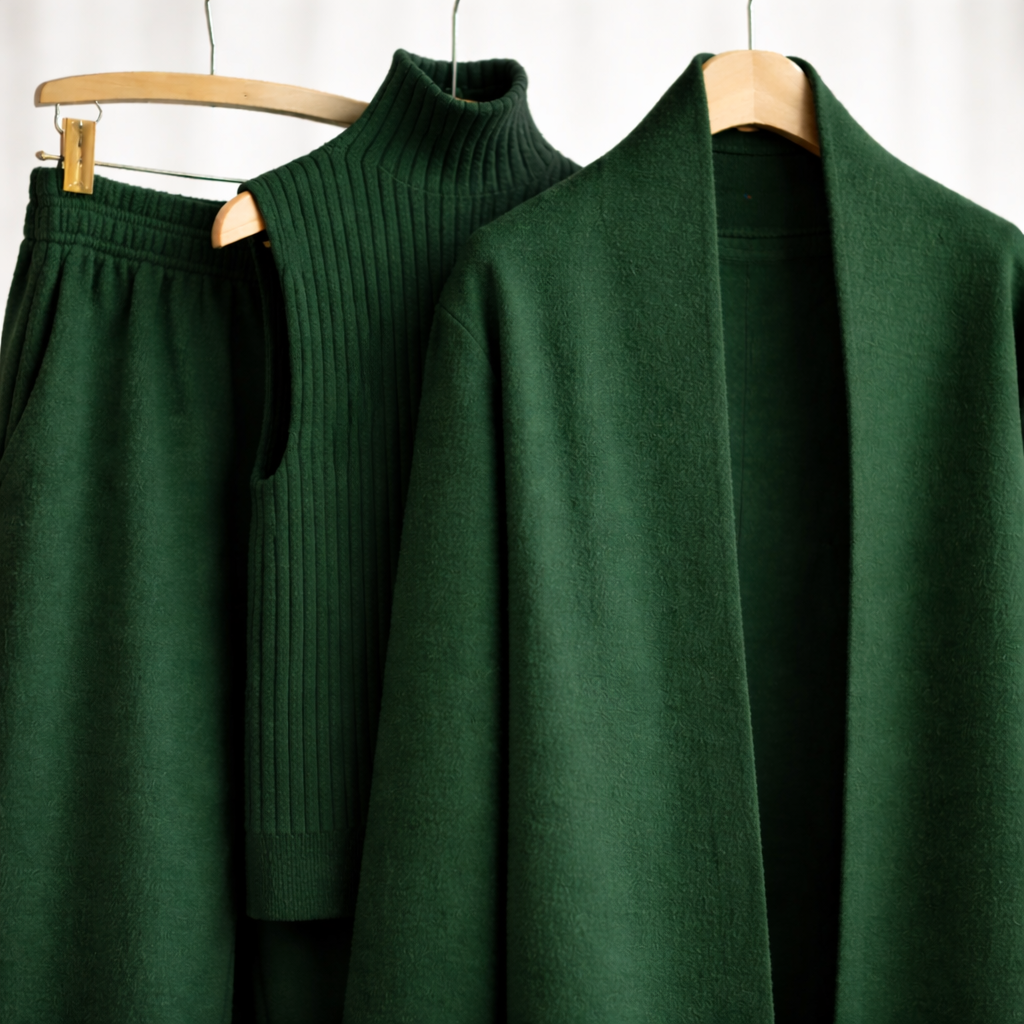 Ines Paris | Ensemble en maille femme 3 pièces effet cachemire