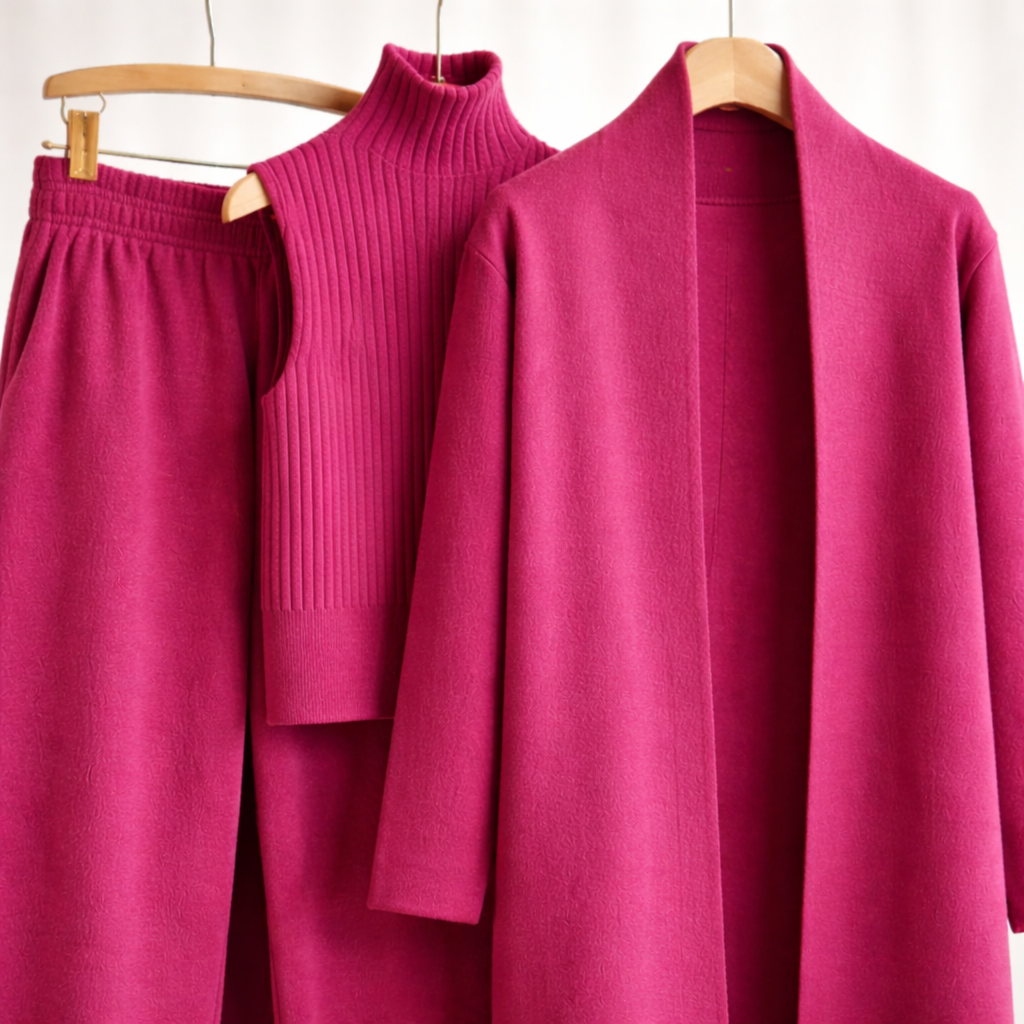 Ines Paris | Ensemble en maille femme 3 pièces effet cachemire