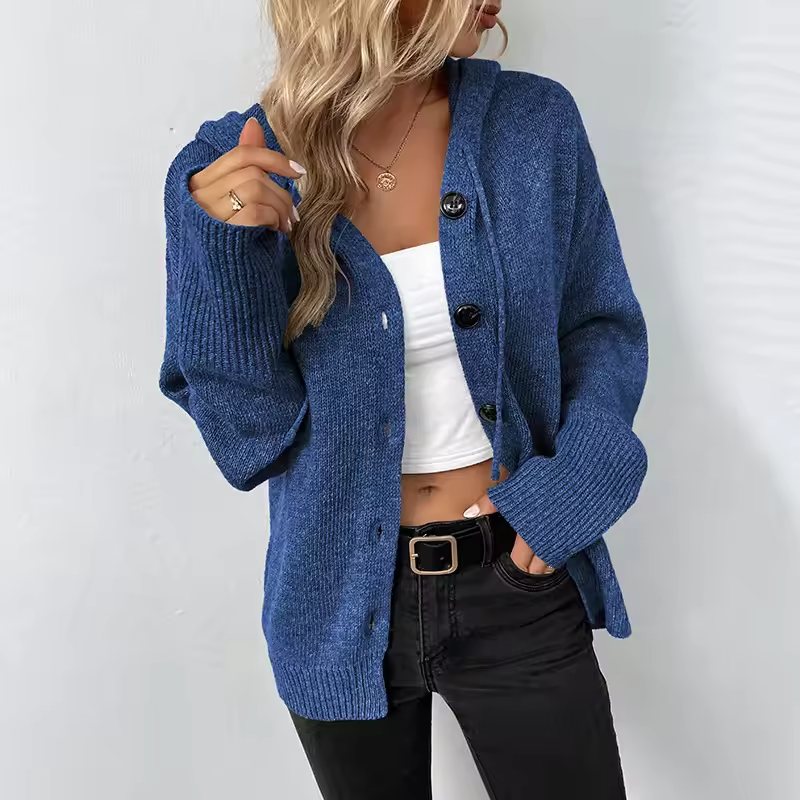 Ines Paris | Cardigan femme en maille côtelée coupe ample