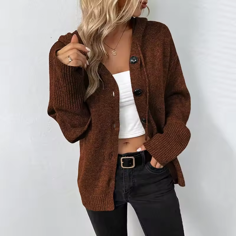Ines Paris | Cardigan femme en maille côtelée coupe ample