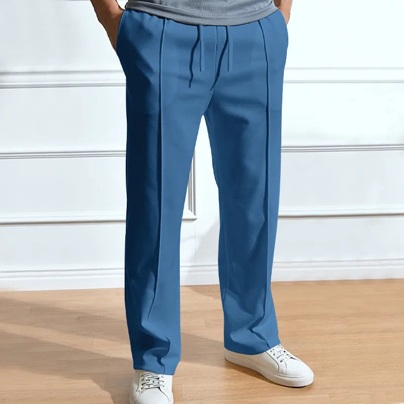 Pantalon slim homme, taille élastique à cordon