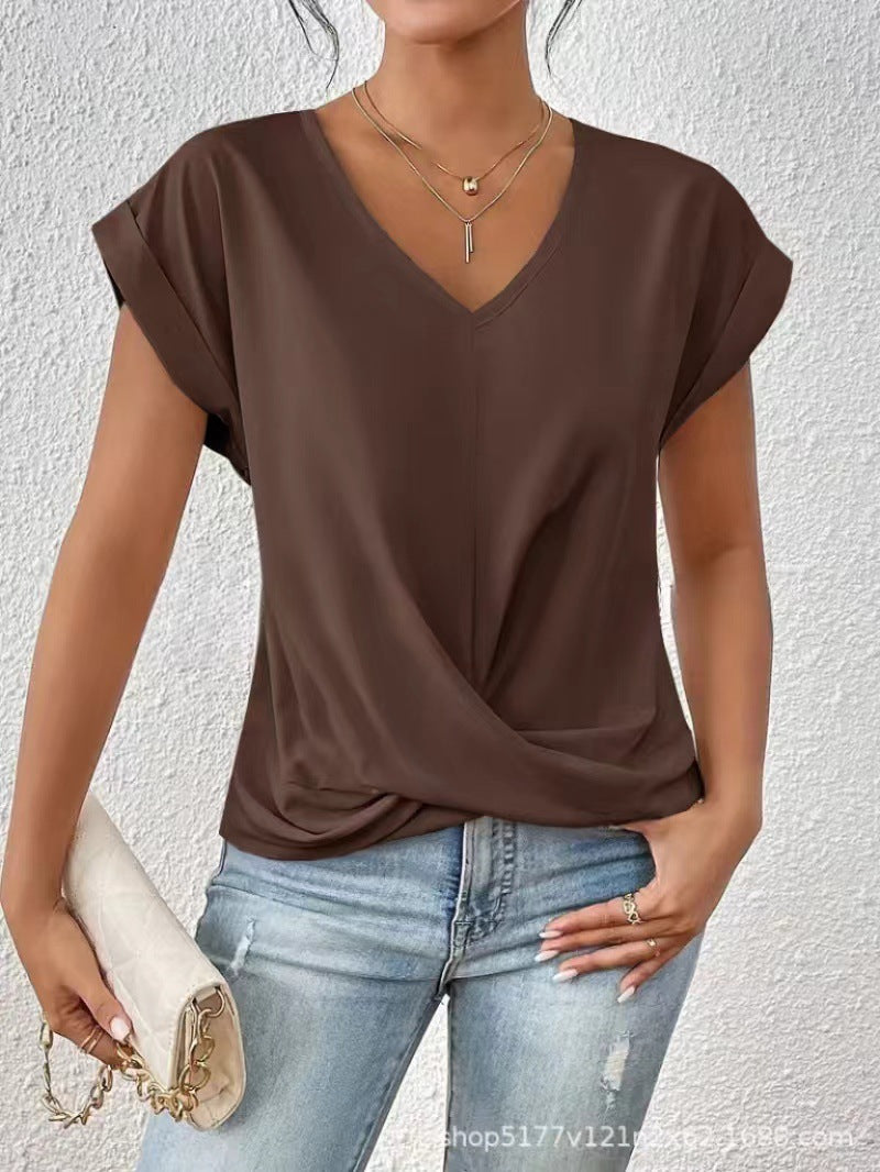 Ines Paris | T-shirt femme col cœur légèrement extensible