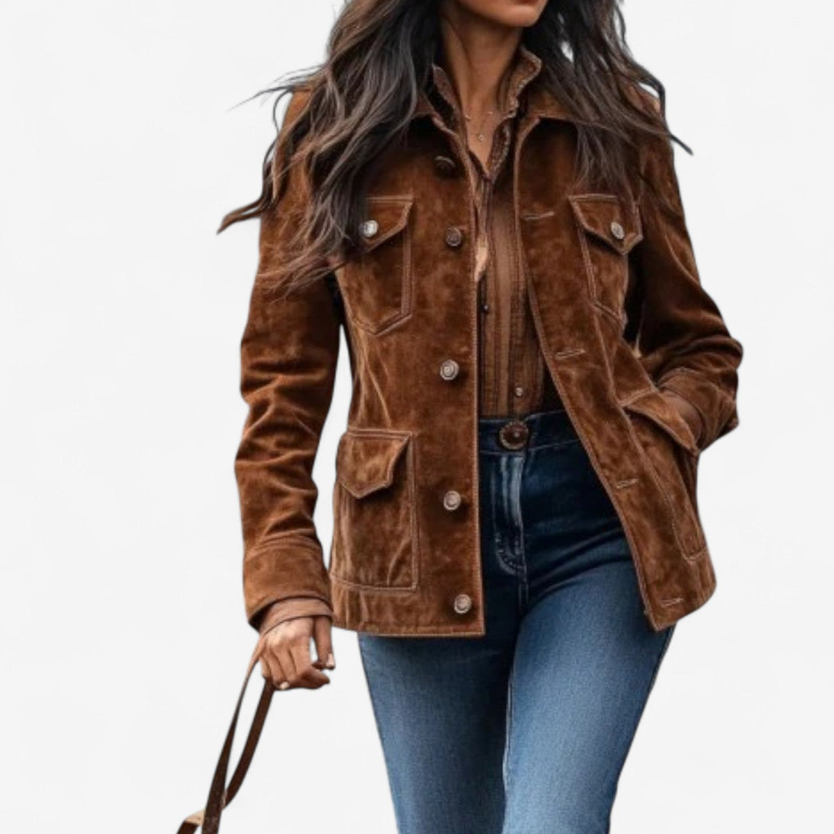 Ines Paris | Veste femme en velours vintage à poches