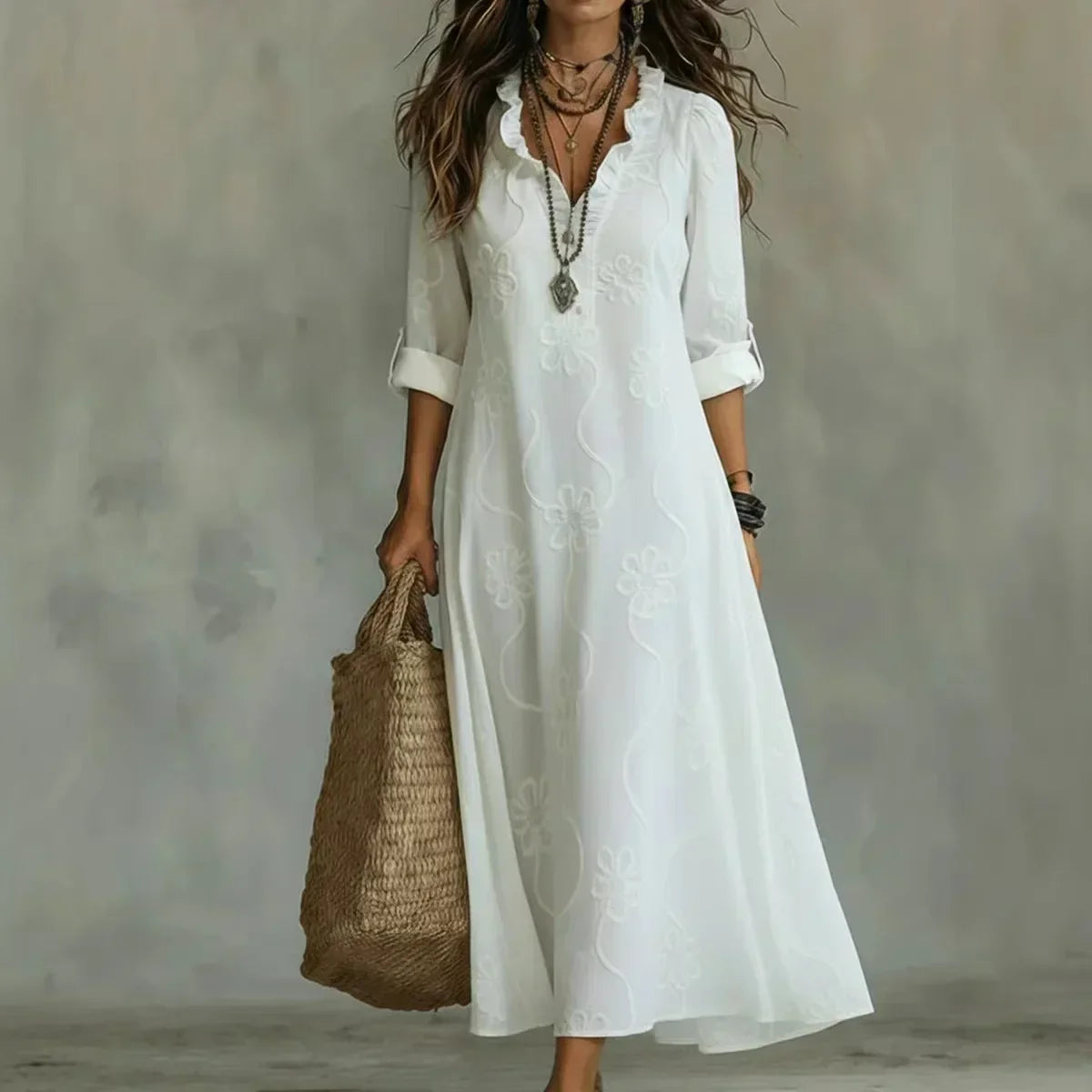 Ines Paris | Robe fleurie femme été coupe fluide