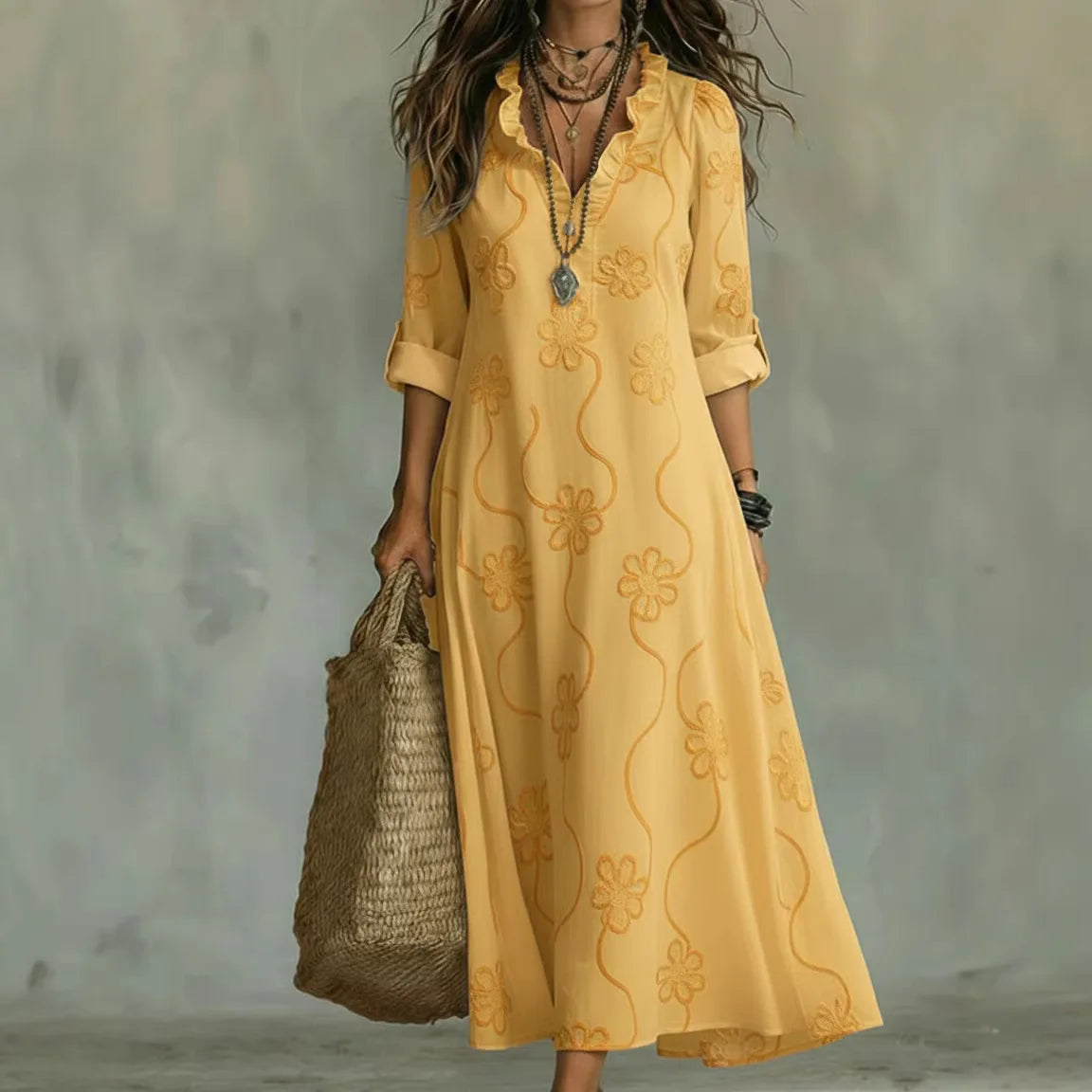 Ines Paris | Robe fleurie femme été coupe fluide