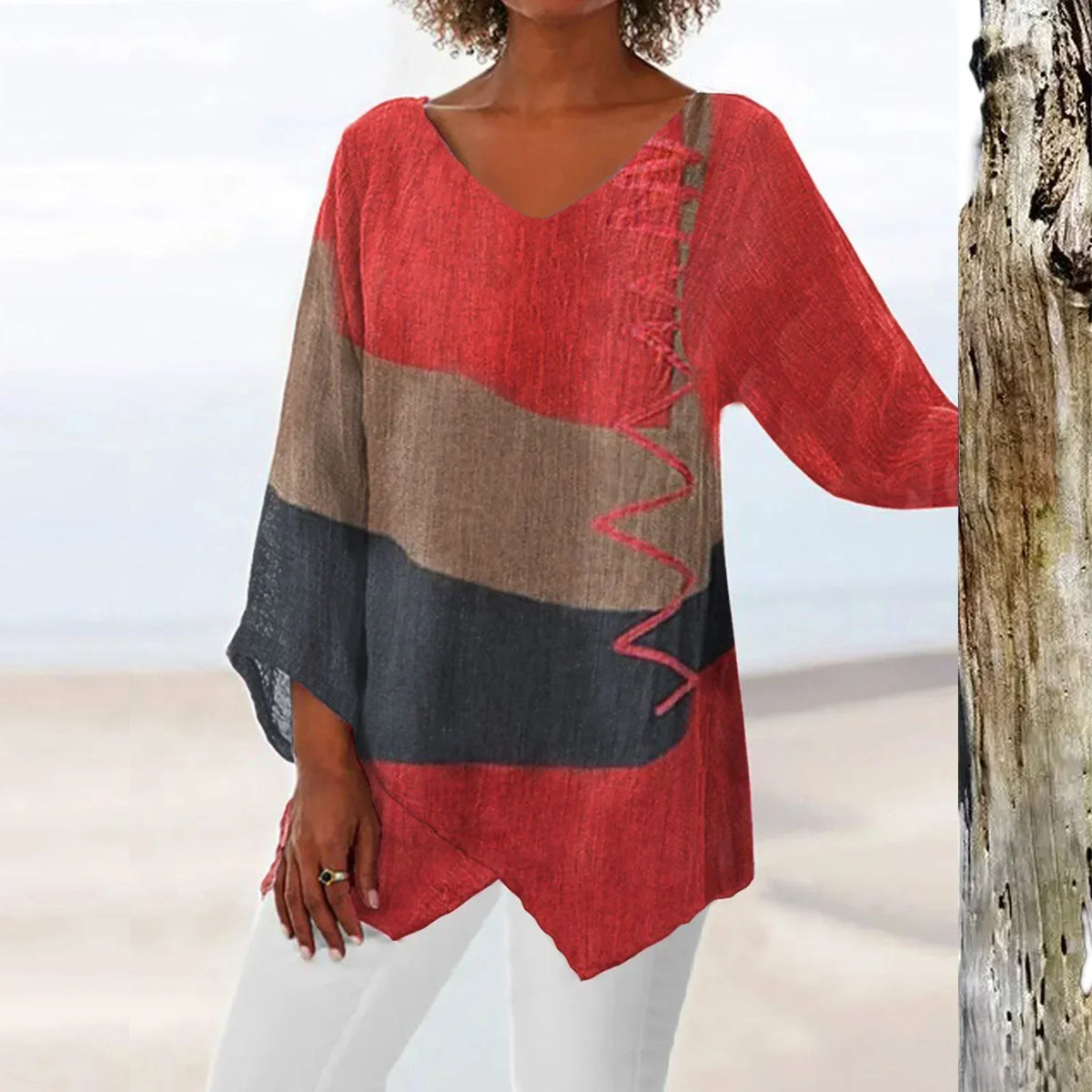 Ines Paris | Blouse femme col V fluide coupe ample