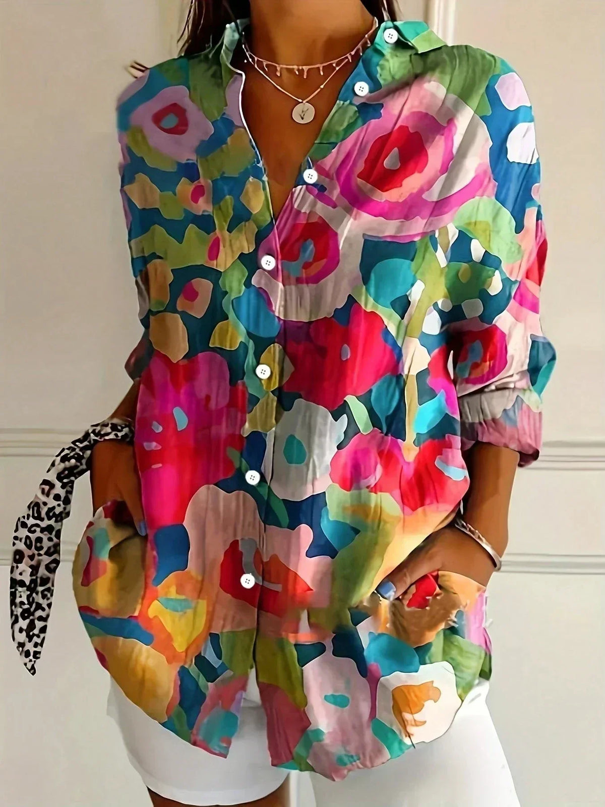 Ines Paris | Blouse femme imprimée colorée coupe fluide