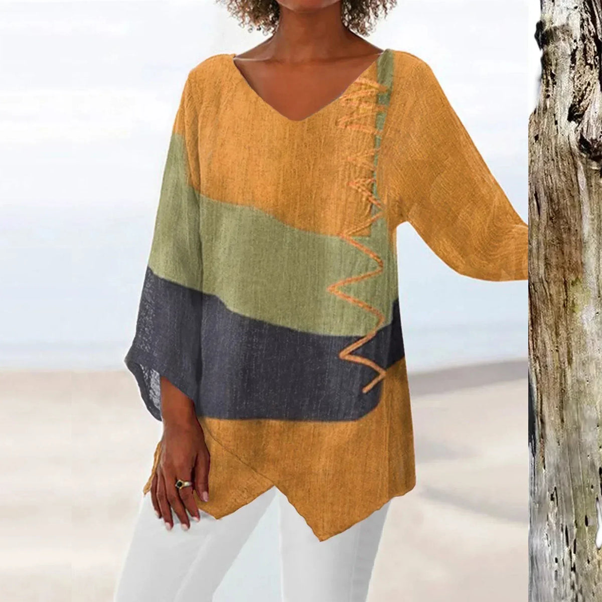 Ines Paris | Blouse femme col V fluide coupe ample