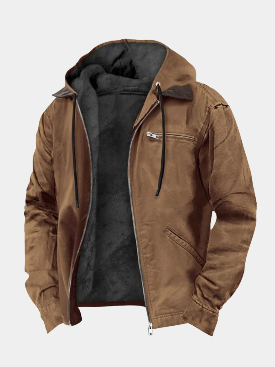 Achille | Veste d'Hiver Homme à Capuche avec Doublure Polaire - vue 1