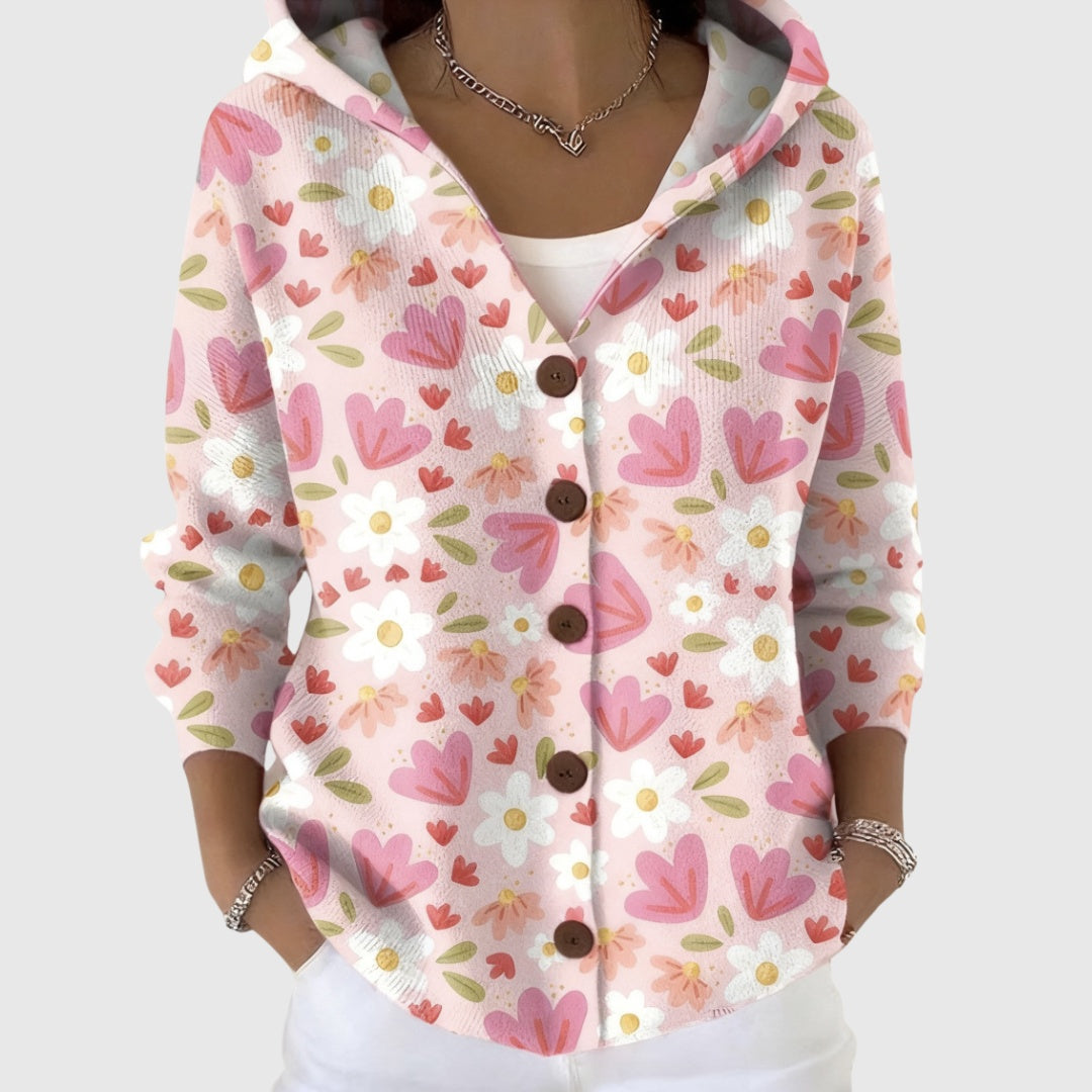 Ines Paris | Cardigan Rayé Femme en Maille Boutonné Grande Taille