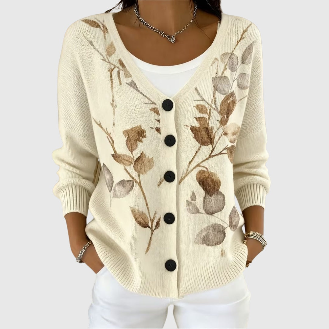 Ines Paris | Cardigan Rayé Femme en Maille Boutonné Grande Taille
