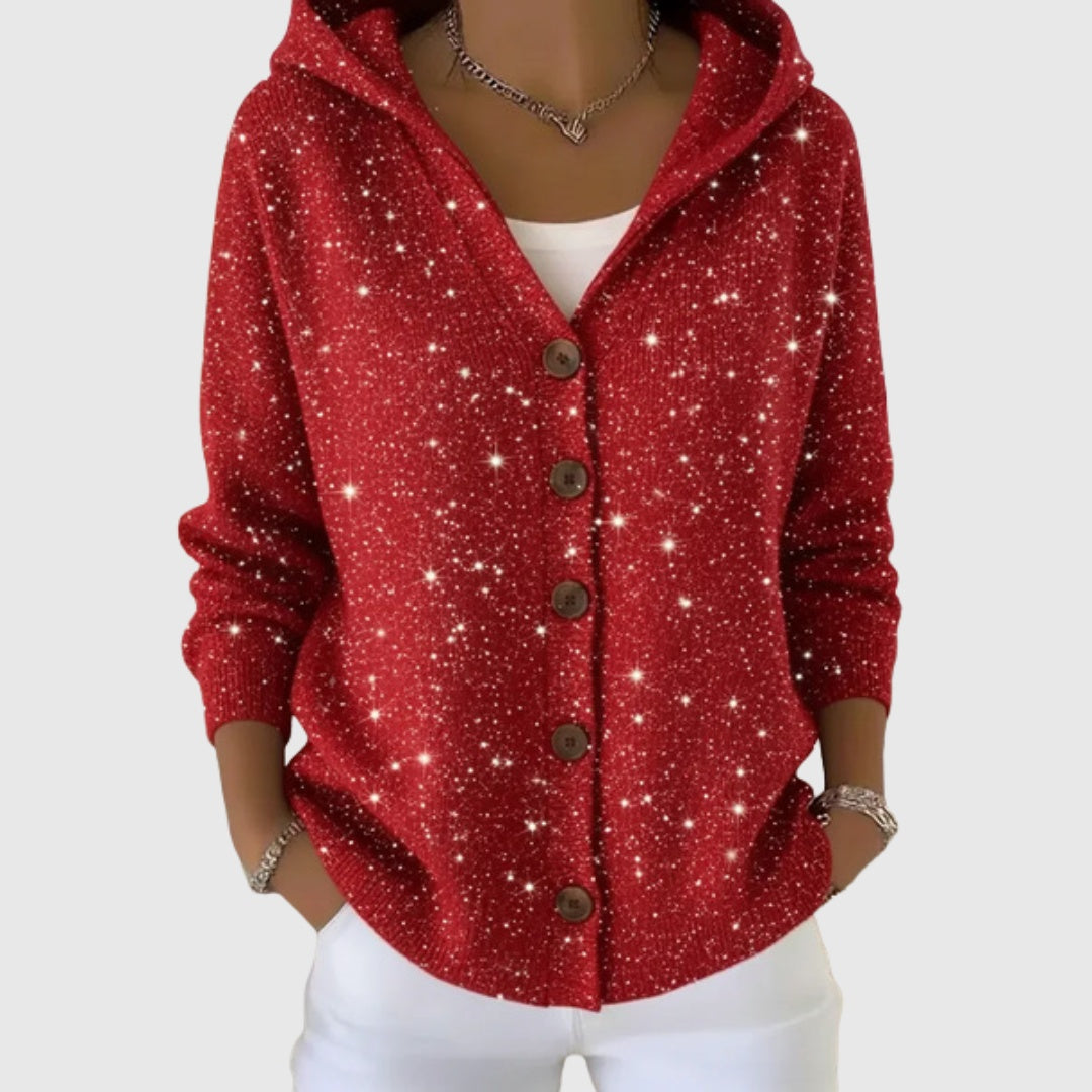 Ines Paris | Cardigan Rayé Femme en Maille Boutonné Grande Taille