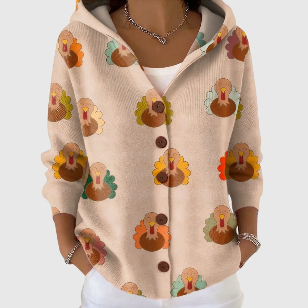 Ines Paris | Cardigan Rayé Femme en Maille Boutonné Grande Taille