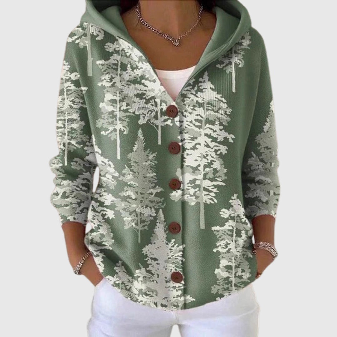 Ines Paris | Cardigan Rayé Femme en Maille Boutonné Grande Taille