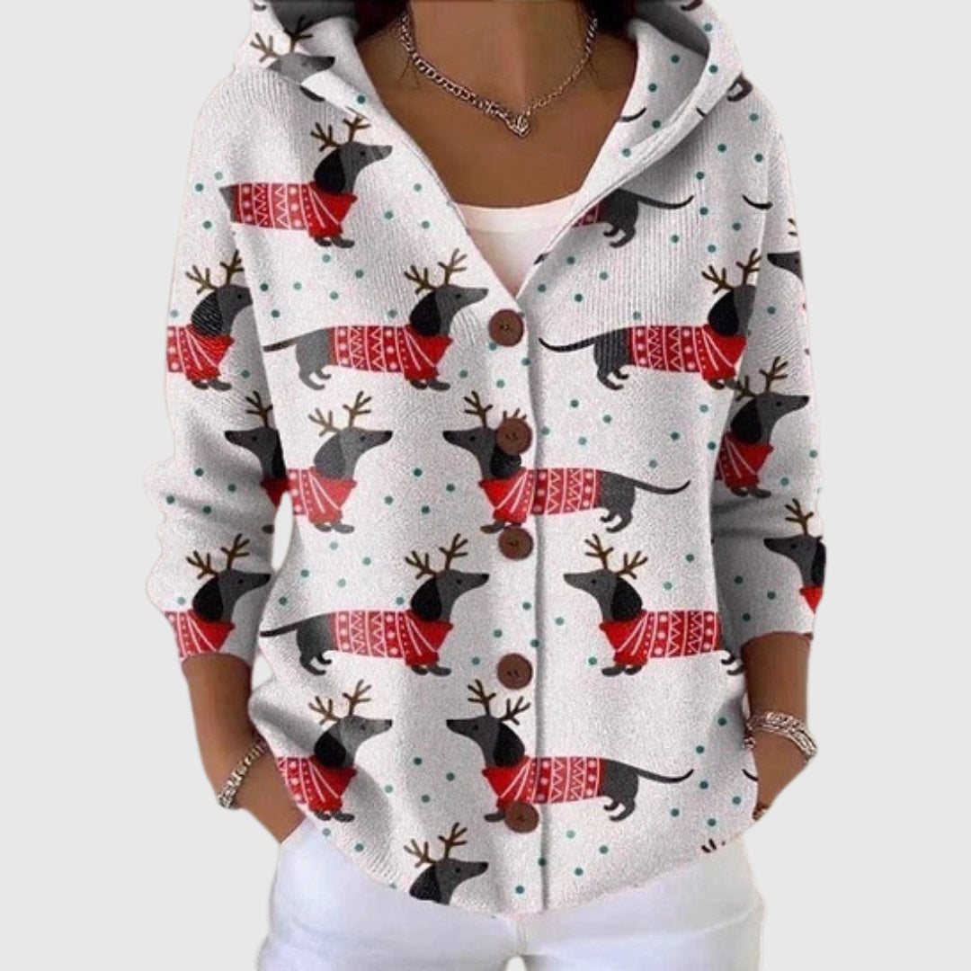 Ines Paris | Cardigan Rayé Femme en Maille Boutonné Grande Taille
