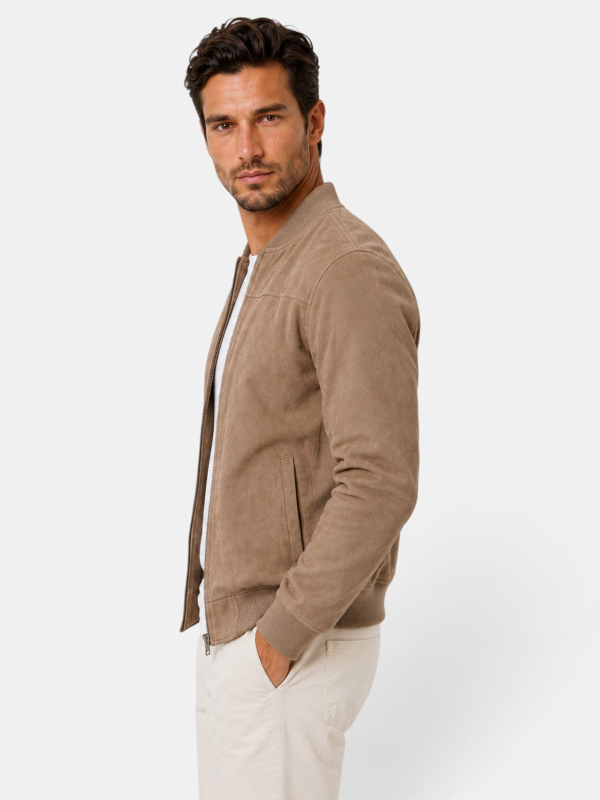 Arsène | Blouson Bomber Homme Aspect Daim - vue 2