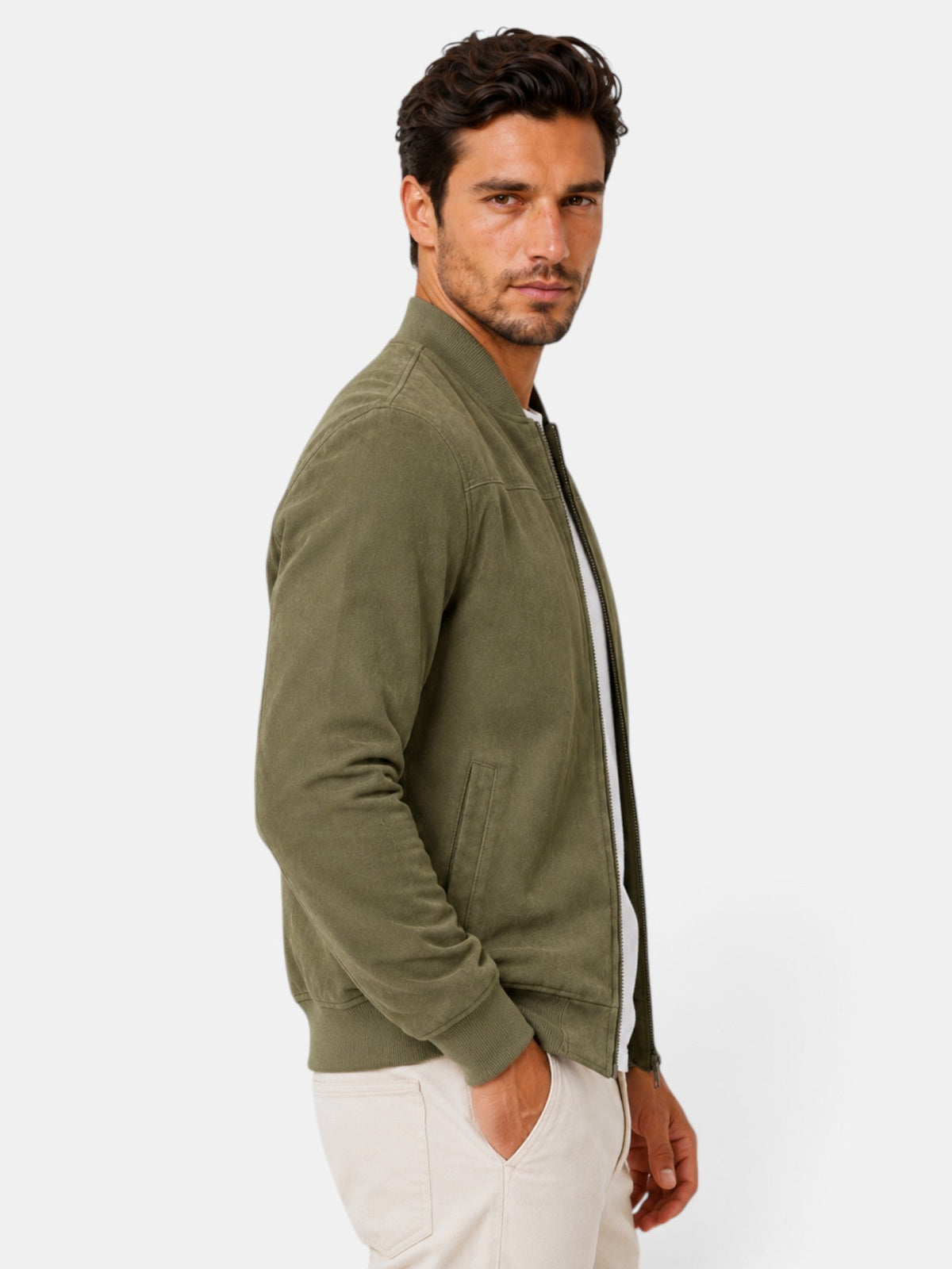 Arsène | Blouson Bomber Homme Aspect Daim - vue 8