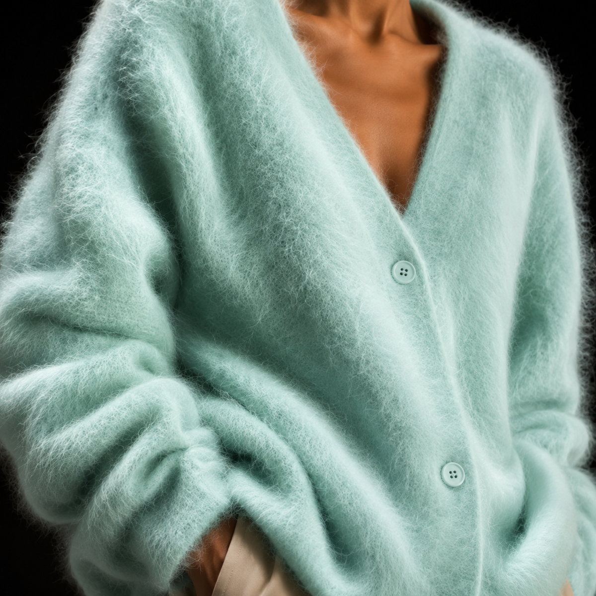 Ines Paris | Cardigan femme effet cachemire à boutons