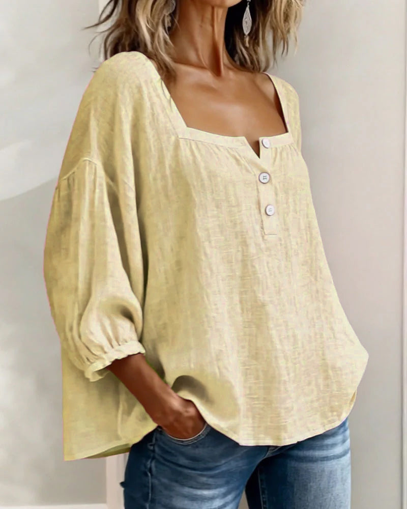 Ines Paris | Blouse femme effet lin légère pour l'été