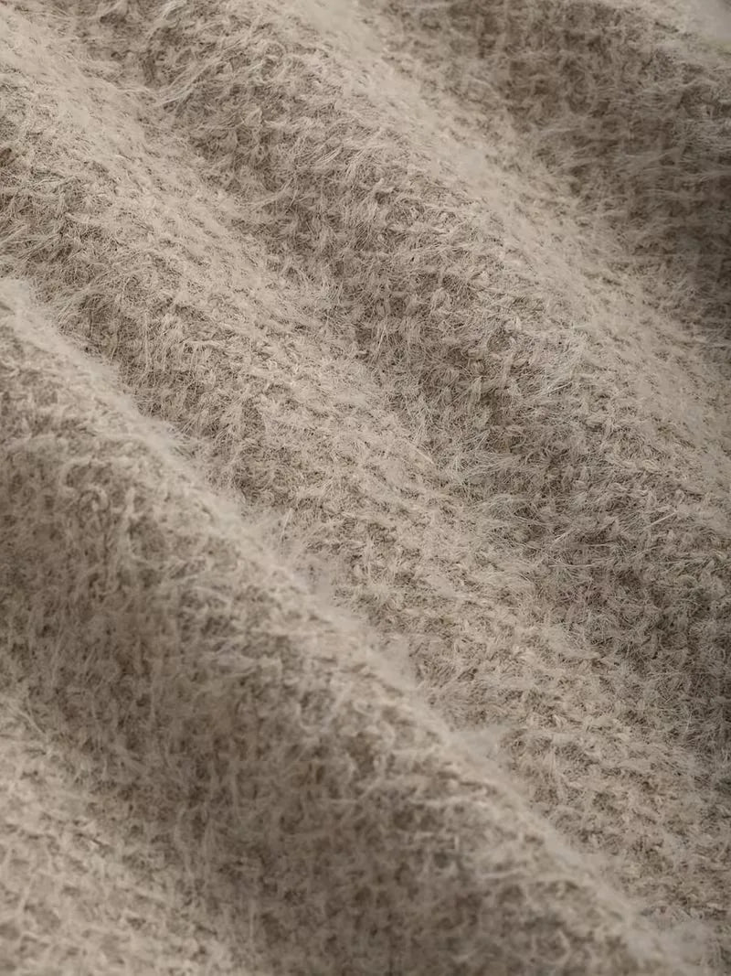 Céleste | Haut Manches Longues Femme en Maille Douce Texturée Col Rond - vue 6