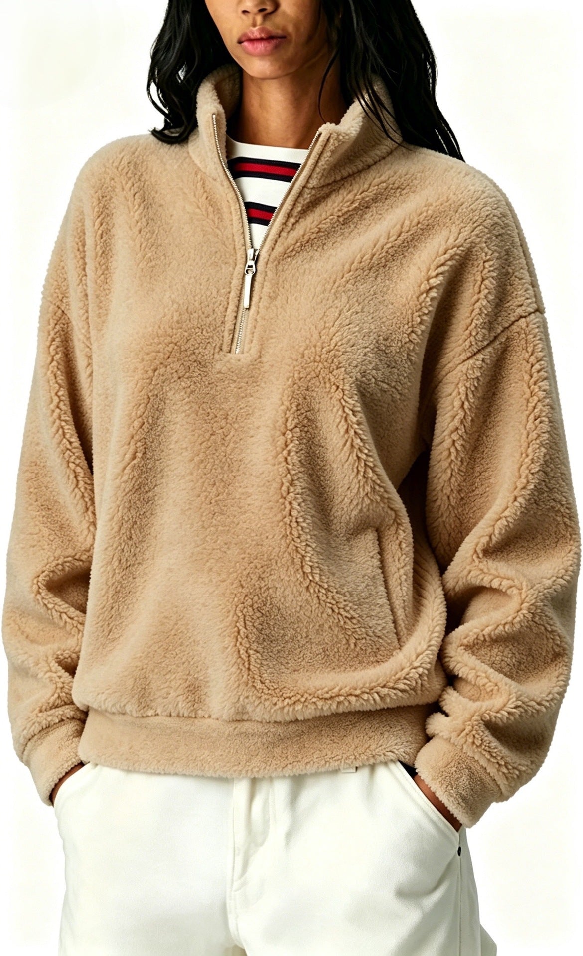 Ines Paris | Sweat Zippé Femme Doublure Polaire – Chaud et Confortable