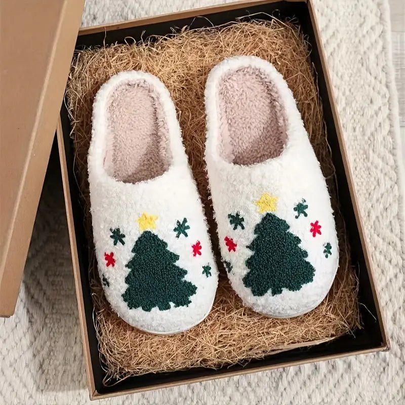 Dominique | Chaussons Femme Moelleux Motif de Noël Semelle Antidérapante - vue 5
