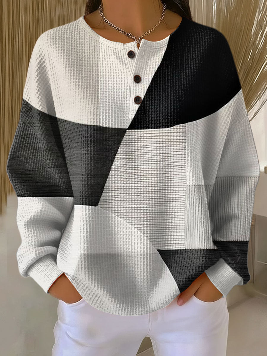 Ines Paris | Pull femme tricot gaufré épais intérieur brossé