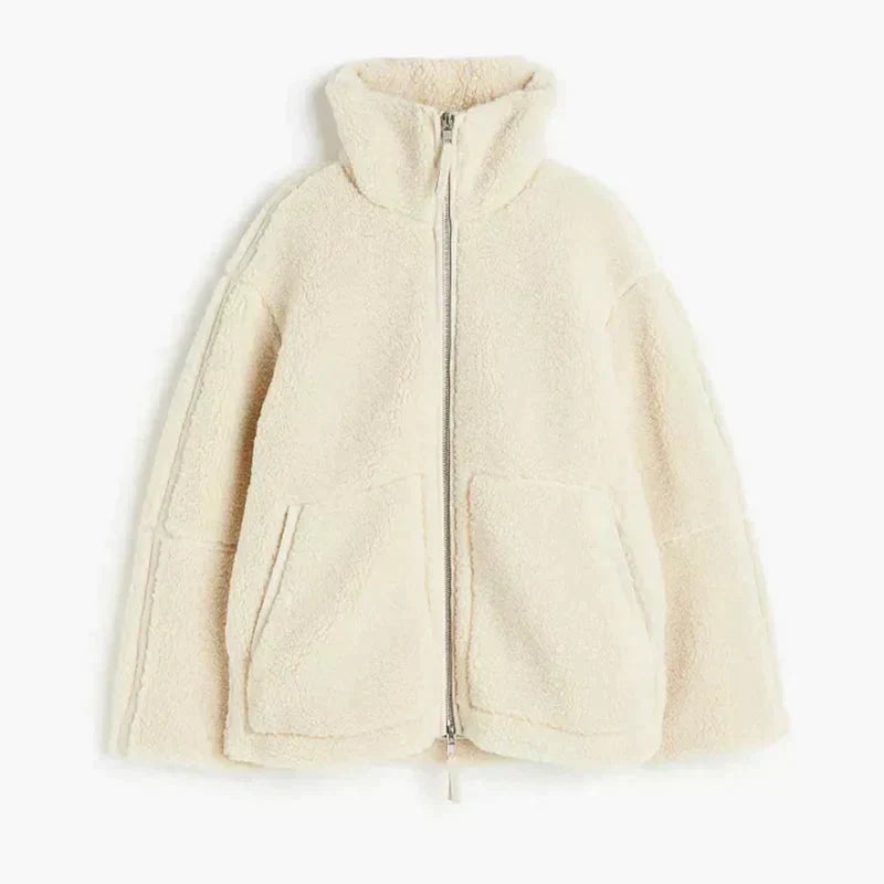 Ines Paris | Veste teddy oversize femme col montant