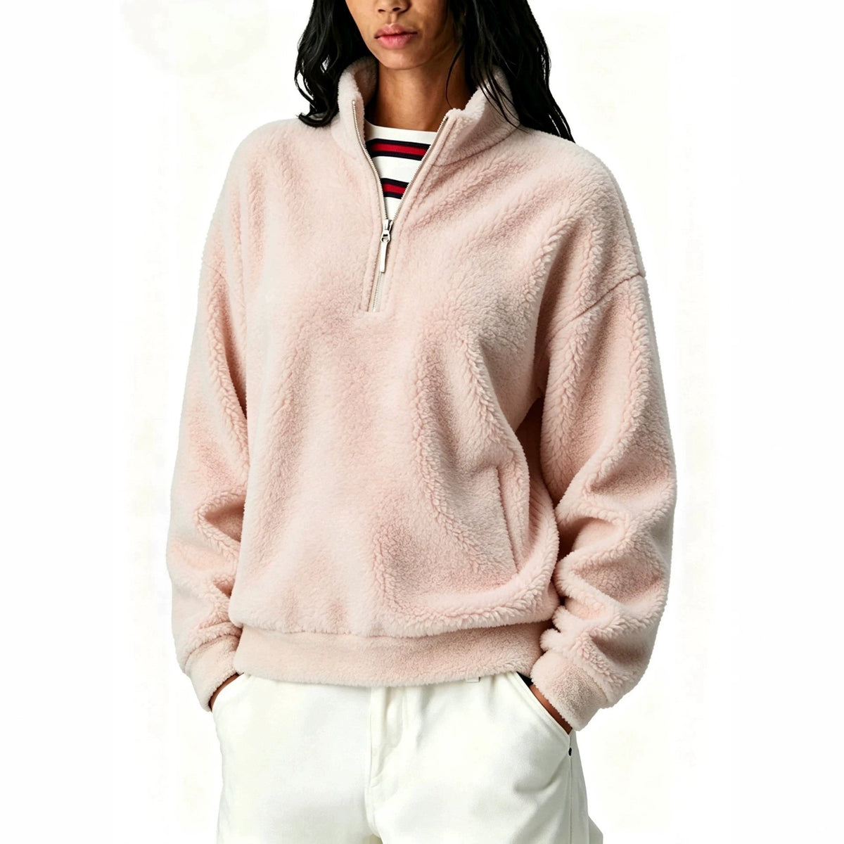 Ines Paris | Sweat Zippé Femme Doublure Polaire – Chaud et Confortable