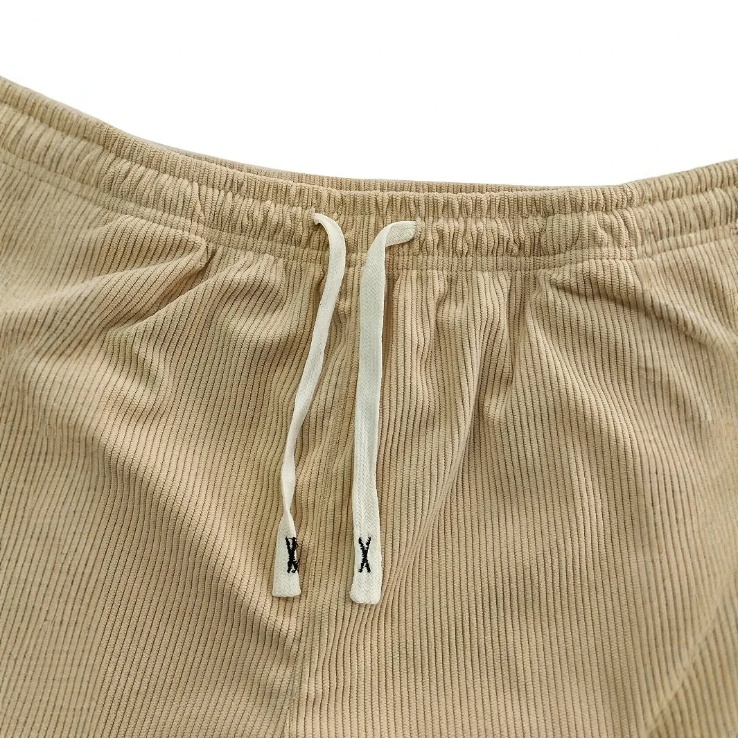 Florent | Pantalon Homme Velours Côtelé Ample à Taille Cordon - vue 7