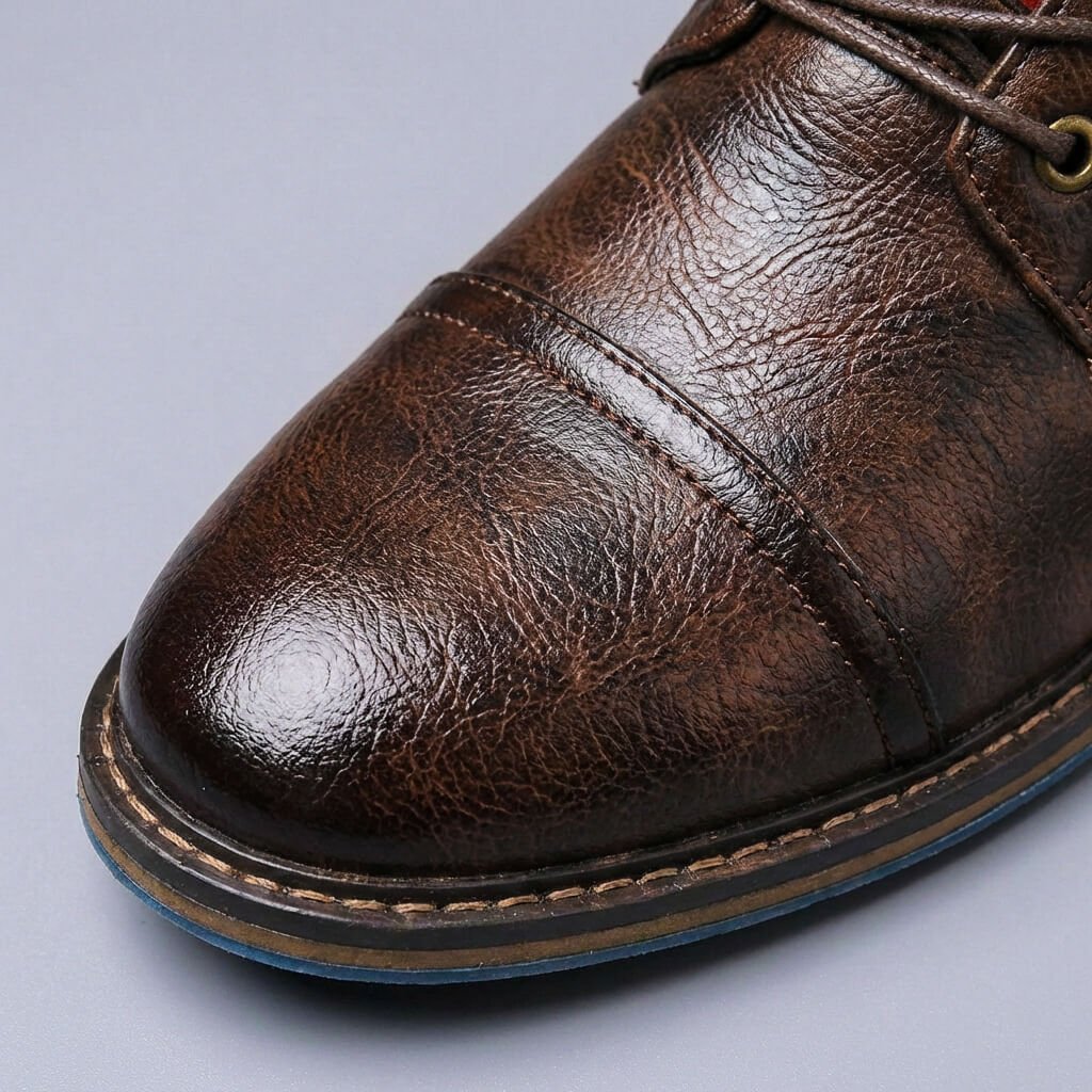 Gaspard | Boots Homme Effet Cuir à Lacets et Bout Rapporté - vue 8