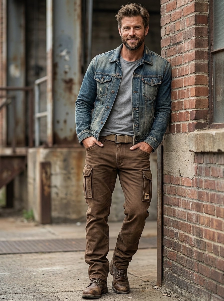 Grégoire | Pantalon Cargo Homme Épais Multipoches Coupe Droite - vue 1