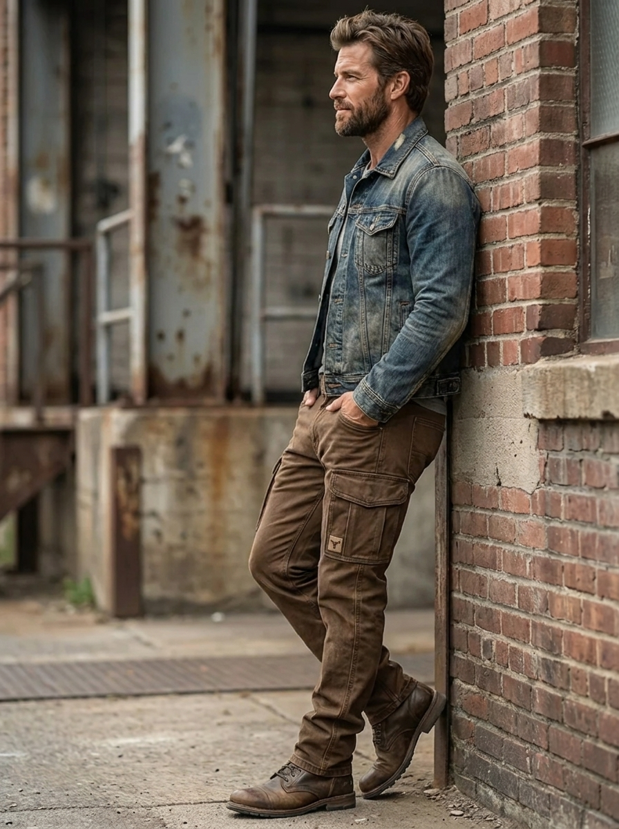 Grégoire | Pantalon Cargo Homme Épais Multipoches Coupe Droite - vue 2