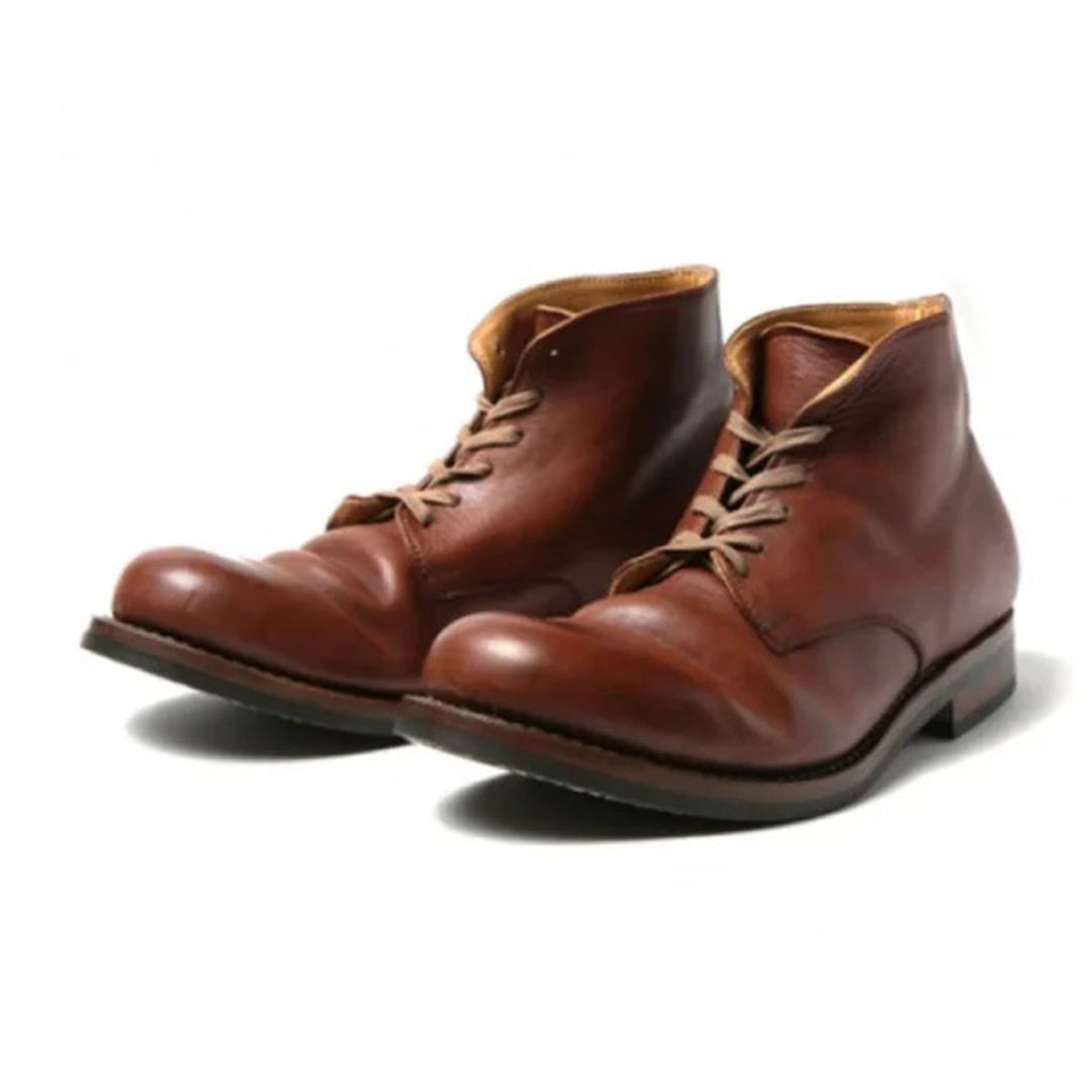 Honoré | Bottines Homme Classiques Effet Cuir à Lacets et Semelle Antidérapante - Marron