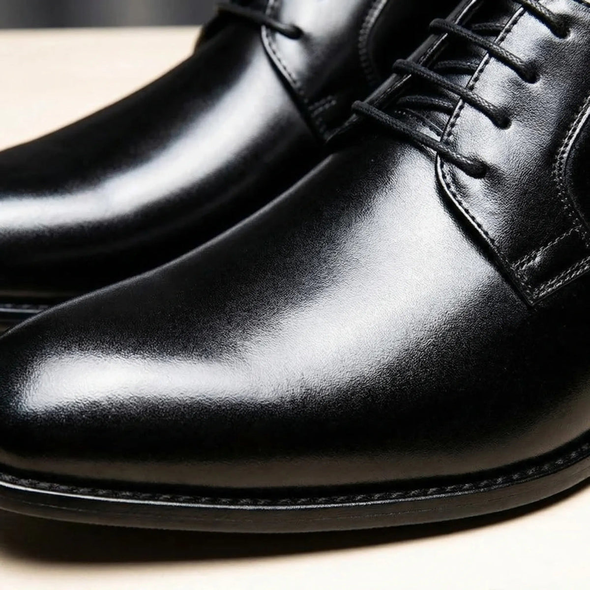 Hubert | Derbies Homme Effet Cuir Lisse à Lacets et Bout Rond - vue 2