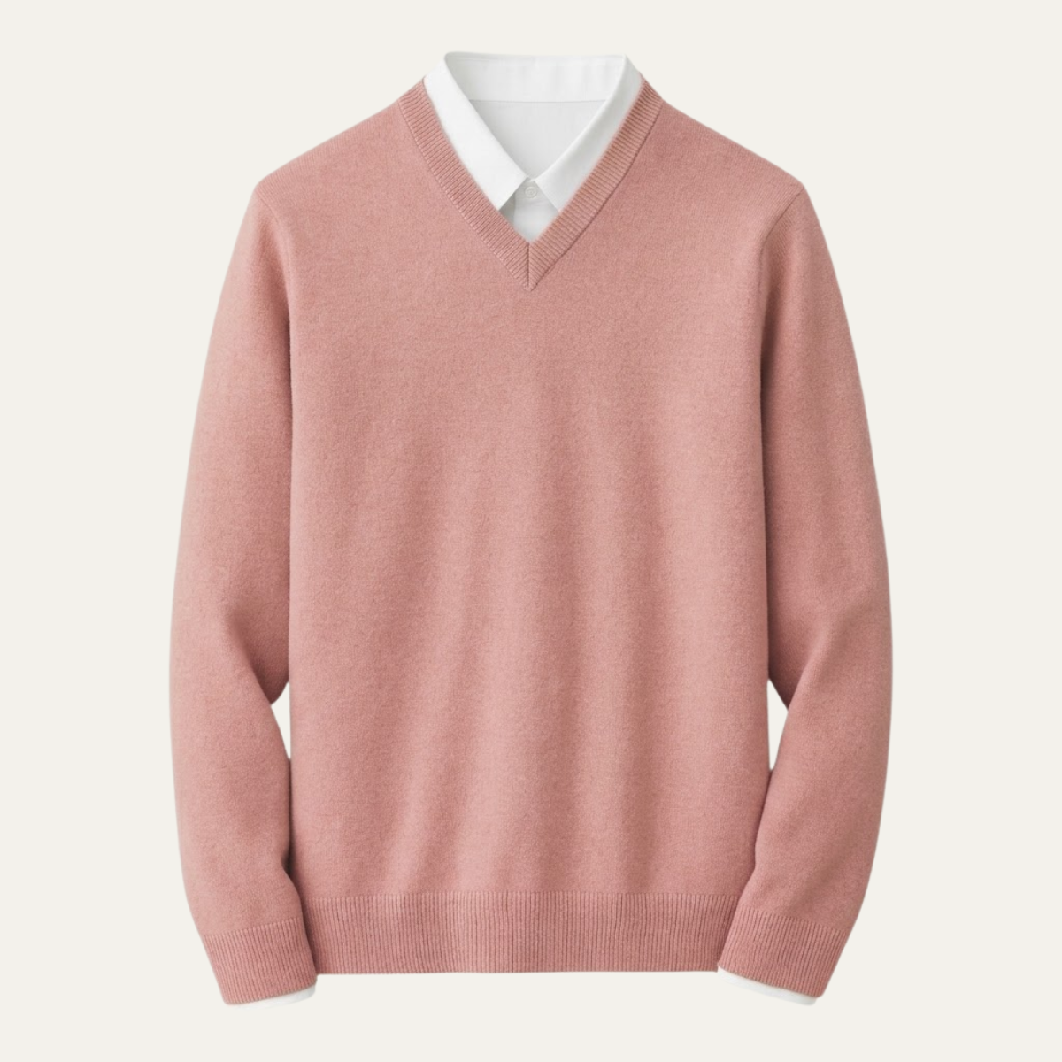 Hugues | Pull Homme Col V en Maille Douce Toucher Cachemire - vue 5