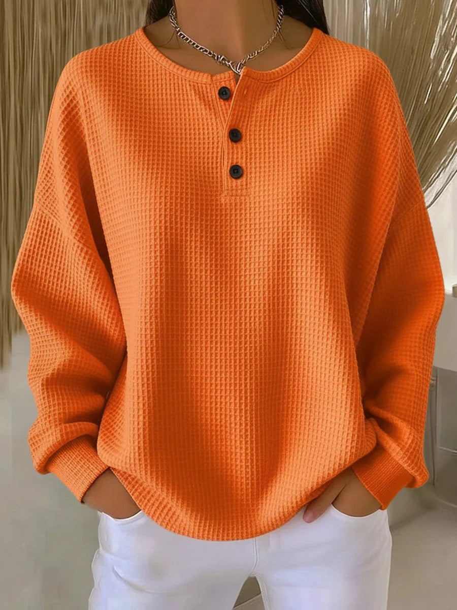 Ines Paris | Pull femme tricot gaufré épais intérieur brossé